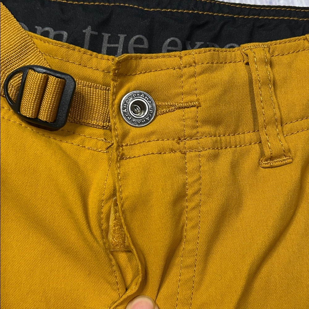 Prana Mustard Yellow Men's Chino-Style Outdoor Pants - Picture 5 of 8